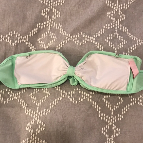 Light Green Strapless Swim Top - Picture 3 of 6
